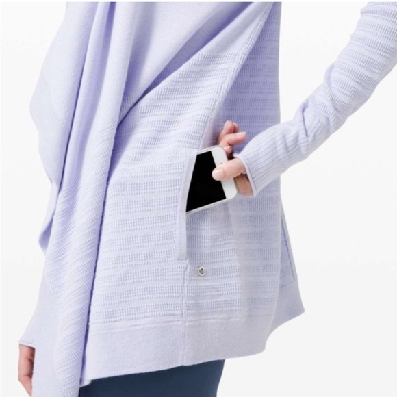 Lavender Open Front Cardigan Sweater - Picture 2 of 7